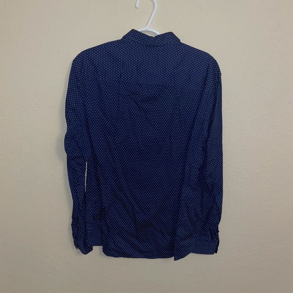 Navy Blue Long Sleeve Button Up - Picture 2 of 2